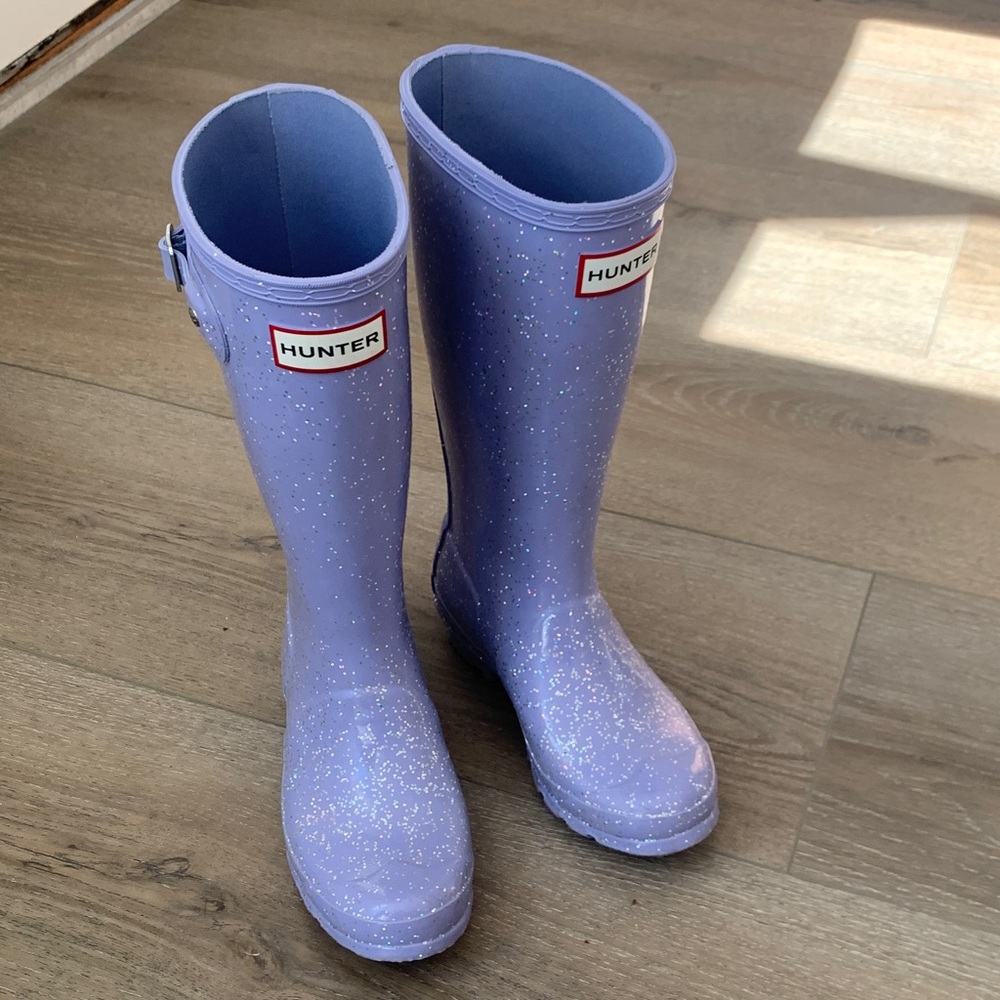 Kids Hunter Lavender Sparkle Boots